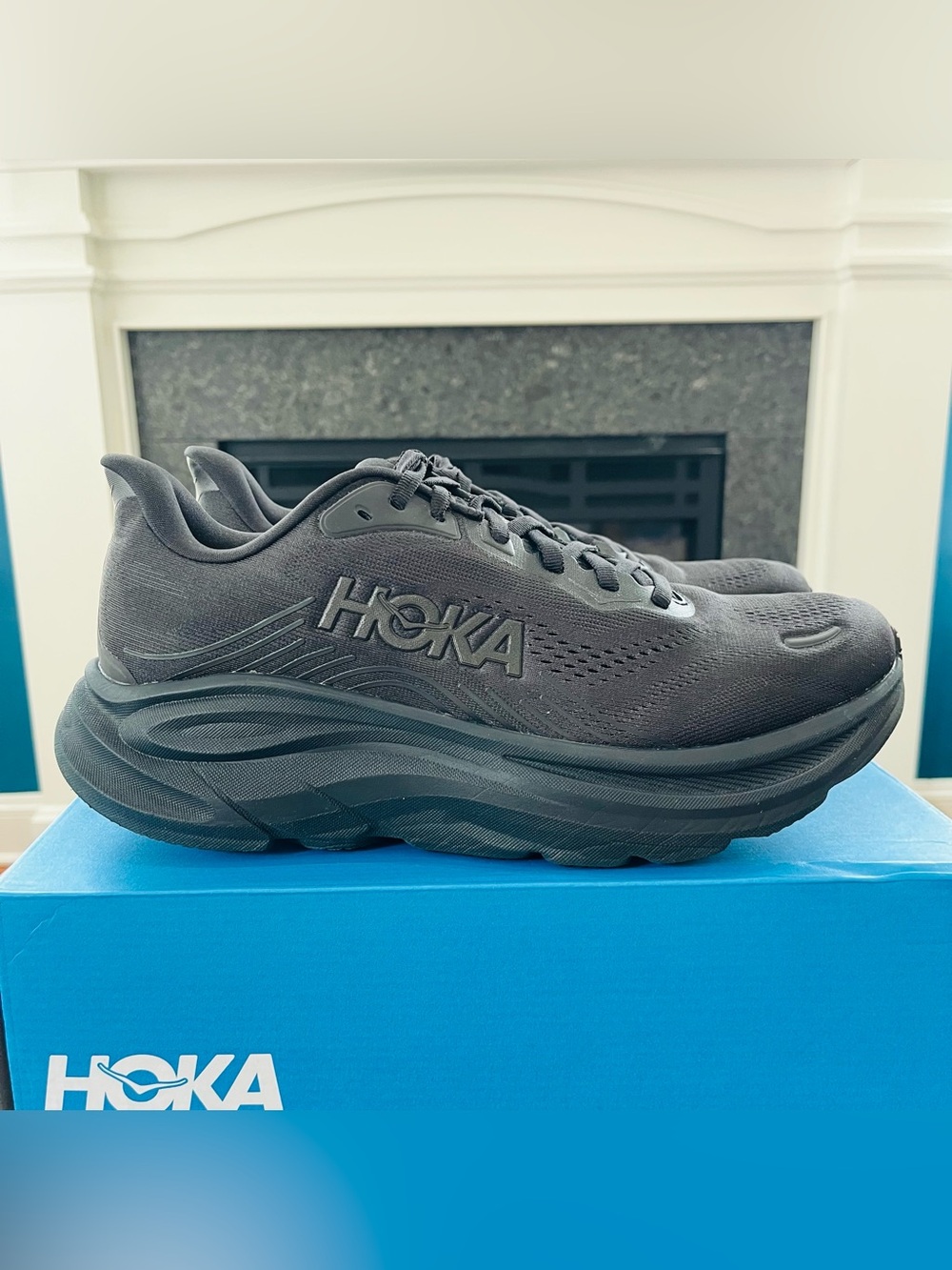 Hoka One One Clifton 11 Black Black Men's Running Sneakers 1176572-BBLC